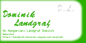 dominik landgraf business card